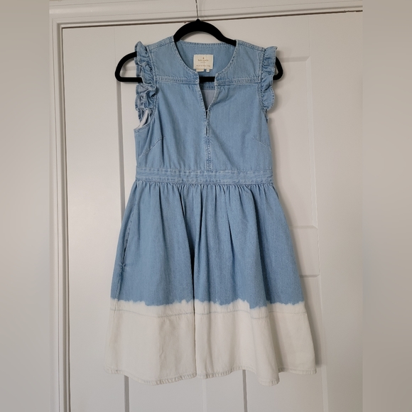 Dip dyed denim kate spade dress - Picture 2 of 6